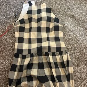 SER.O.YA Black and Cream Checkered Dress